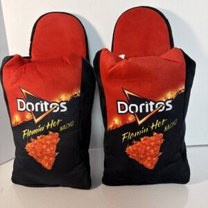 Doritos Chips Nacho Cheese Slippers Men Size Large 9/10 Crinkle Sounds Novelty